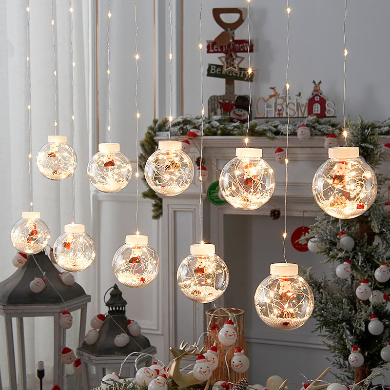 Christmas Window Curtain Lights