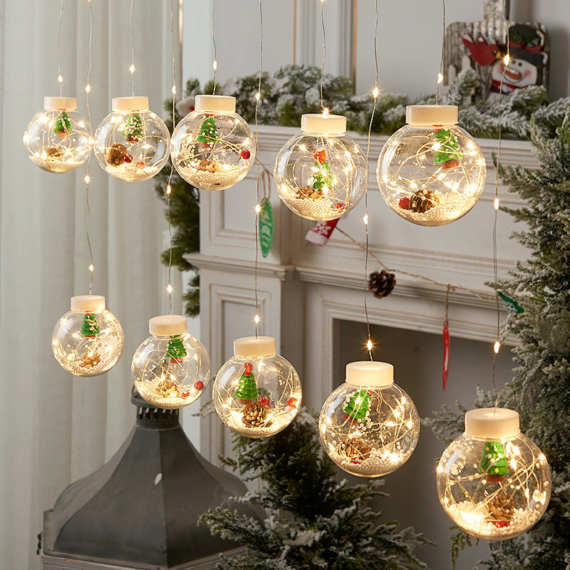 Christmas Window Curtain Lights