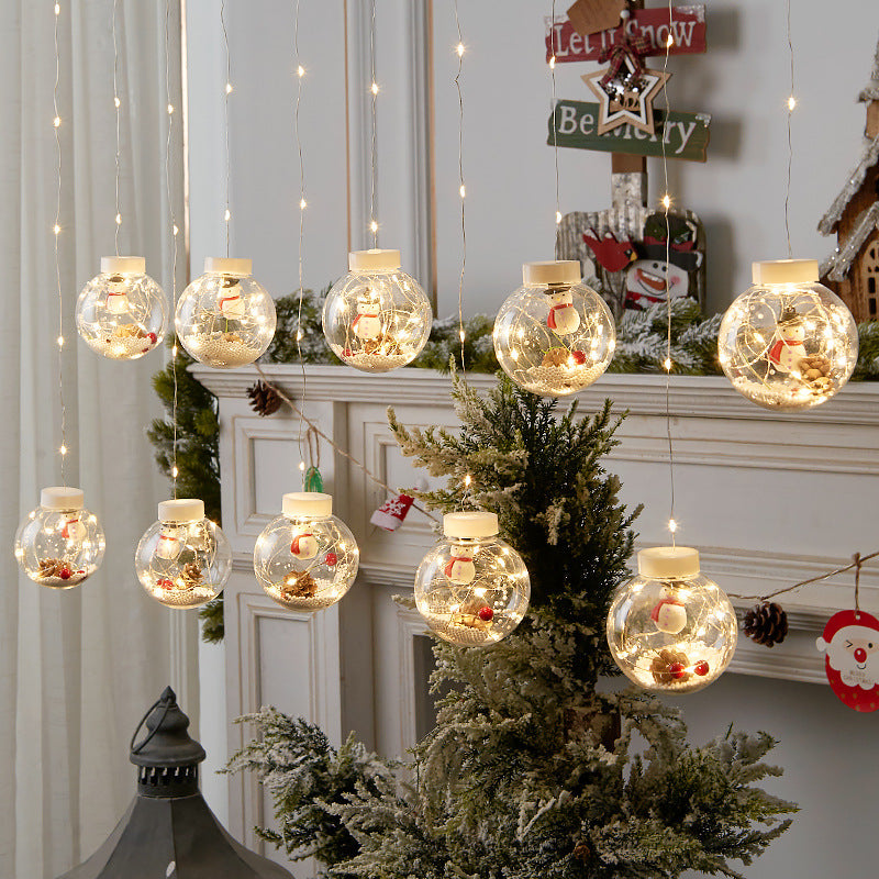 Christmas Window Curtain Lights