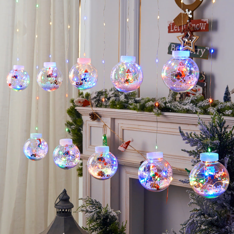 Christmas Window Curtain Lights