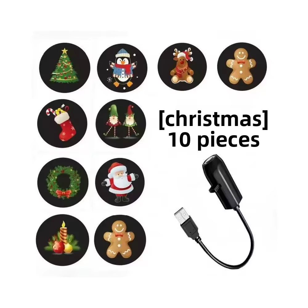 Christmas Tree Plug-In Projector Night Light - Mini Tree